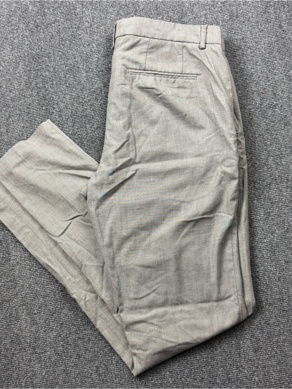 Zara Man Grey Slim Fit Dress Pants Flat Front Mens Size 32 X 32